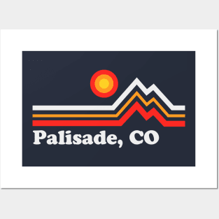 Palisade Colorado Retro Vintage Style Mountains Posters and Art